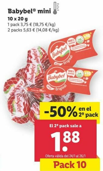 Lidl Queso babybel oferta