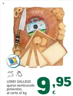 HiperDino LOMO GALLEGO queso semicurado pimentón oferta