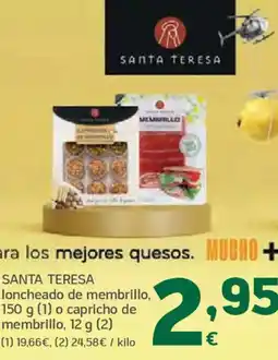HiperDino SANTA TERESA loncheado de membrillo o capricho de membrillo oferta