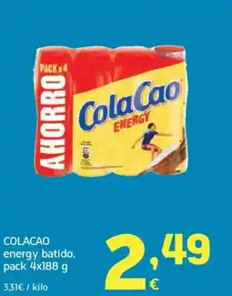 HiperDino COLACAO energy batido oferta