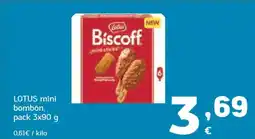 HiperDino LOTUS mini bombón oferta