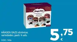 HiperDino HAAGEN DAZS distintas variedades oferta