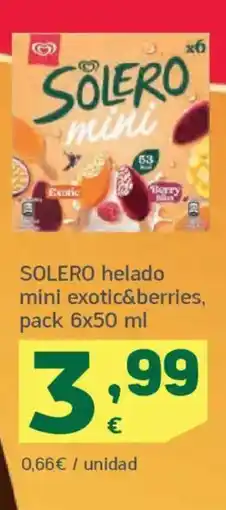 HiperDino SOLERO helado mini exotic&berries oferta