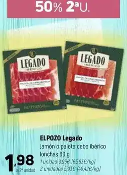Coviran Elpozo - jamon o paleta cebo iberico lonchas oferta