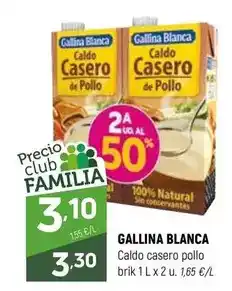 Coviran Gallina blanca - caldo casero pollo brik oferta