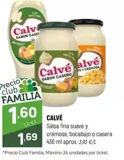 Coviran Calvé - salsa fina suave y cremosa, bocaba o casera oferta