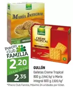 Coviran Gullón - galletas creme tropical o maria oferta