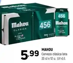 Coviran Mahou - cerveza clasica lata oferta