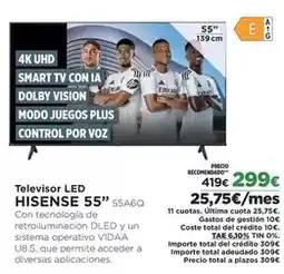 El Corte Inglés Hisense - televisor led oferta