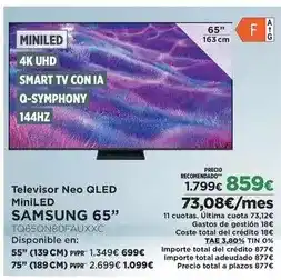 El Corte Inglés Samsung - televisor neo qled miniled oferta