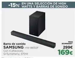 El Corte Inglés Samsung - barra de sonido oferta