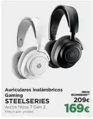 El Corte Inglés Steel series - auriculares inalámbricos gaming oferta