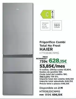 El Corte Inglés Haier - frigorífico combi total no frost oferta