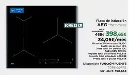 El Corte Inglés Aeg - placa de inducción oferta