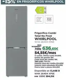 El Corte Inglés Whirlpool - frigorifico combi total no frost oferta