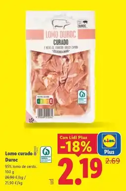 Lidl Duroc - lomo curado oferta