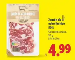 Lidl Jamon de cebo iberico oferta