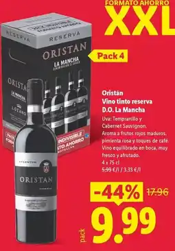 Lidl Vino tinto reserva d.o. la mancha oferta
