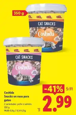 Lidl Snacks en vaso para gatos oferta