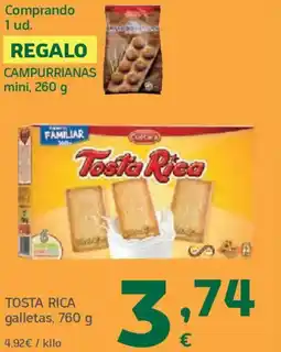 HiperDino TOSTA RICA galletas oferta