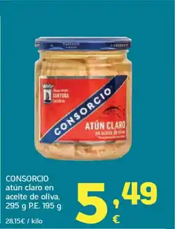 HiperDino CONSORCIO atún claro en aceite de oliva oferta