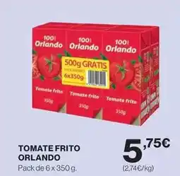 Hipercor Orlando - tomate frito oferta