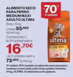 Hipercor Affinity - alimento seco para perro medium maxi adulto ultima oferta