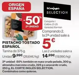 Hipercor España - pistacho tostado oferta