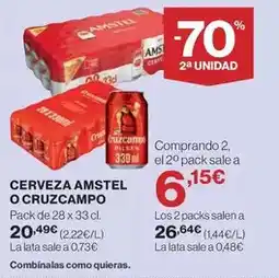 Hipercor Cruzcampo - cerveza oferta