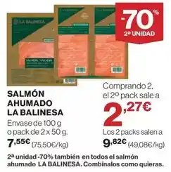 Hipercor La balinesa - salmón ahumado oferta