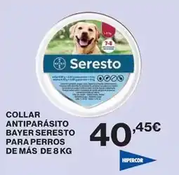 Hipercor Seresto - collar antiparasito bayer seesto para perros de mas oferta