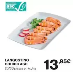 Hipercor Langostino cocido asc oferta