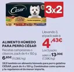 Hipercor Cesar - alimento húmedo para perro oferta