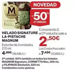 Hipercor Magnum - helado signature la pistache oferta