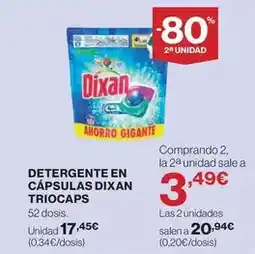 Hipercor Dixan - detergente en cápsulas oferta