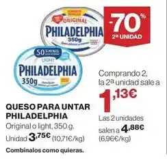 Hipercor Philadelphia - queso para untar oferta