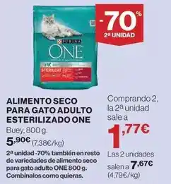Hipercor Purina - alimento seco para gato adulto esterilizado oferta