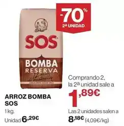 Hipercor Sos - arroz bomba oferta
