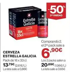 Hipercor Estrella galicia - cerveza oferta
