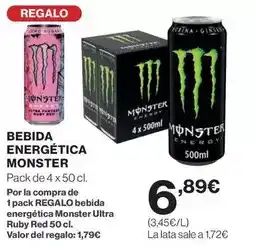 Hipercor Monster - bebida energética oferta
