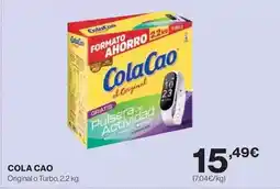 Hipercor Cola cao - original o turbo oferta