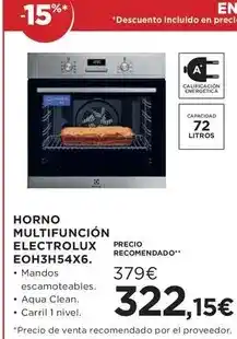 Hipercor Electrolux - horno multifuncion oferta
