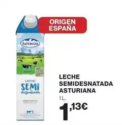 Hipercor La asturiana - leche semidesnatada oferta