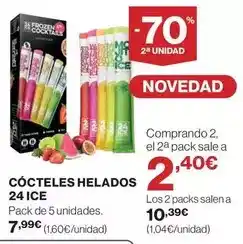 Hipercor Frozen - cocteles helados 24 ice oferta