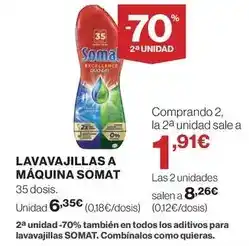 Hipercor Somat - lavavajillas a maquina oferta