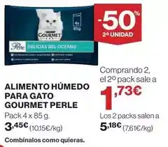 Hipercor Purina - alimento humedo para gato gourmet perle oferta