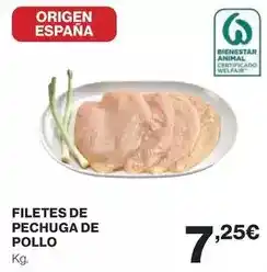 Hipercor Origen - filetes de pechuga de pollo oferta