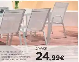 Hipercor Sillones apilables con estructura en acero con respaldo y asiento multifibra oferta