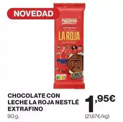 Hipercor Nestlé - chocolate con leche la roja extrafino oferta