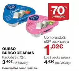 Hipercor Burgo de arias - queso oferta